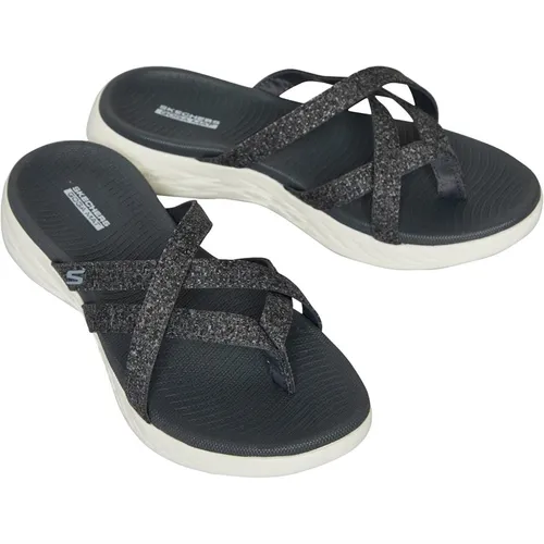 SKECHERS Womens On The Go 600 Dainty Sandals Charcoal