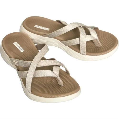 Skechers Womens On The Go 600 Dainty Sandals Taupe