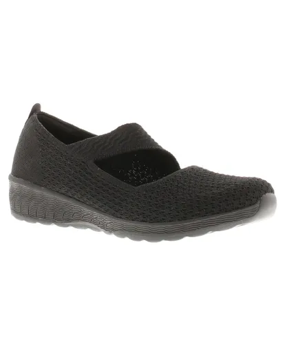 Skechers Womens Relaxed Fit: Up Lifted Trainers - Black Textile