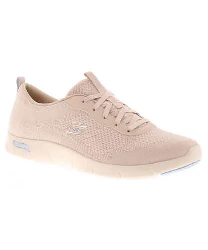 Skechers Womens Trainers Arch Fit Refine Lavi Lace Up taupe - Beige Textile