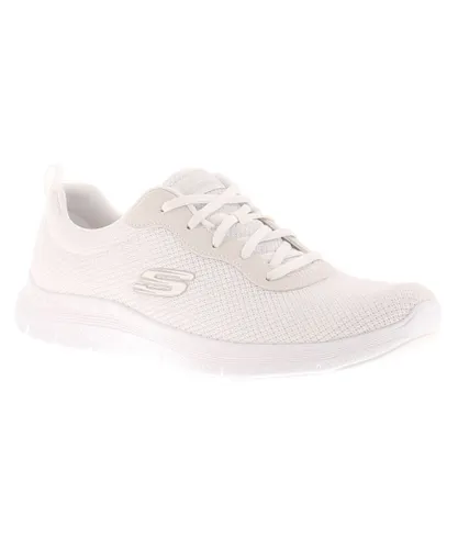 Skechers Womens Trainers Flex Appeal 4 0 Lace Up white