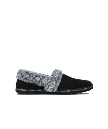 Skechers Womenss Cozy Campfire Team Toasty Slippers In Black Suede