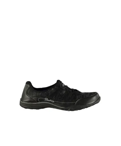 Skechers Womenss Flister Slip On Shoes in Black