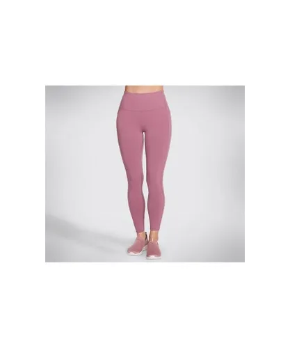 Skechers Womenss Go Walk High Waisted Leggings in Pink
