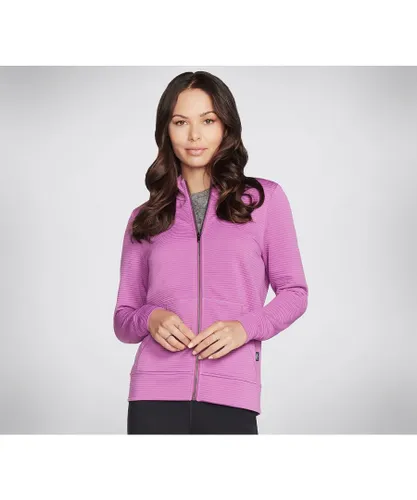 Skechers Womenss Go Walk Jacket in Purple Cotton