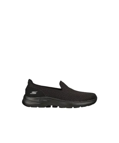 Skechers Womenss Go Walk Trainers in Black Canvas (archived)