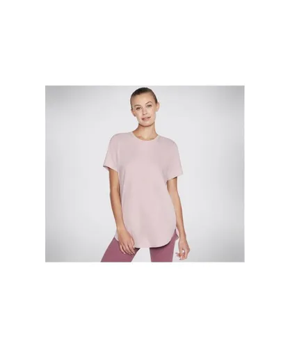 Skechers Womenss Godri T-Shirt in Pink Cotton
