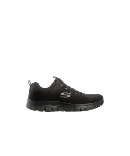 Skechers Womenss Graceful Get Connected Trainers In Black Textile
