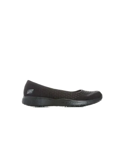 Skechers Womenss Microburst One Up Shoes In Black Textile