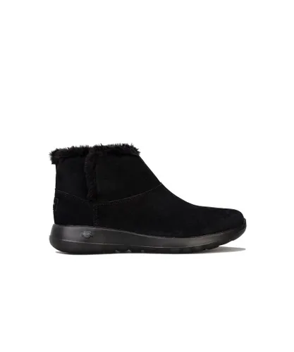Skechers Womenss On The Go Joy Bundle Up Boots In Black Suede