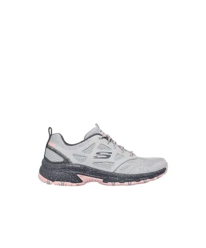 Skechers Womenss Pure Escapade Trainers in Grey pink Leather