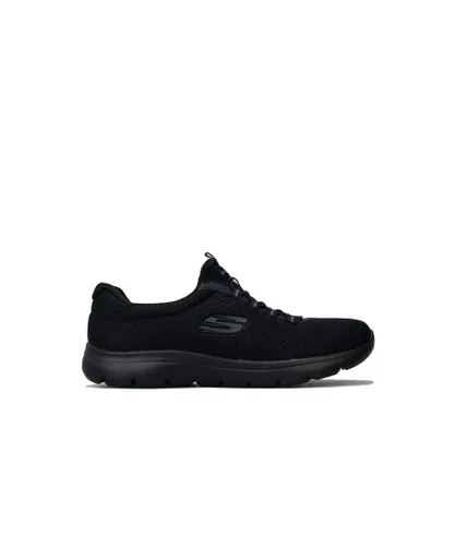 Skechers Womenss Summits Trainers In Black Textile