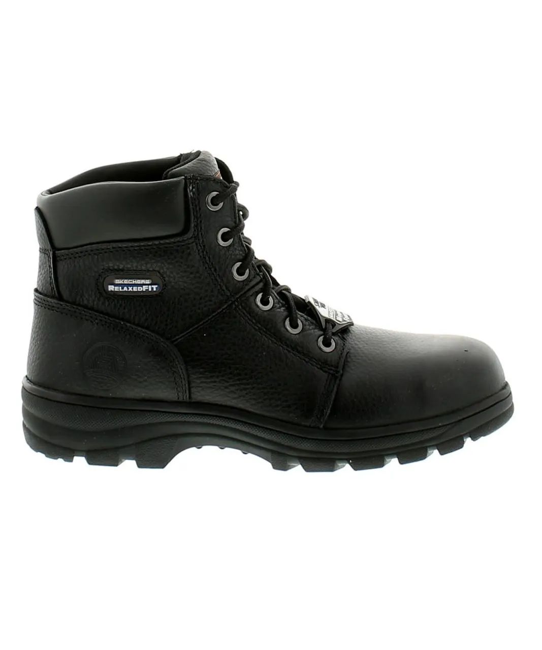 Skechers Workshire Mens Leather Safety Boots Black