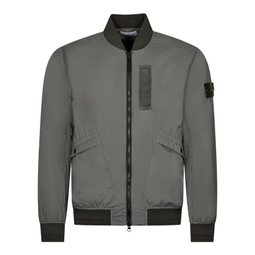 Skin Touch Bomber Jacket - Musk Green