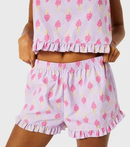 Skinnydip Lilac Ice Cream Cami Short Pyjama Set New Look