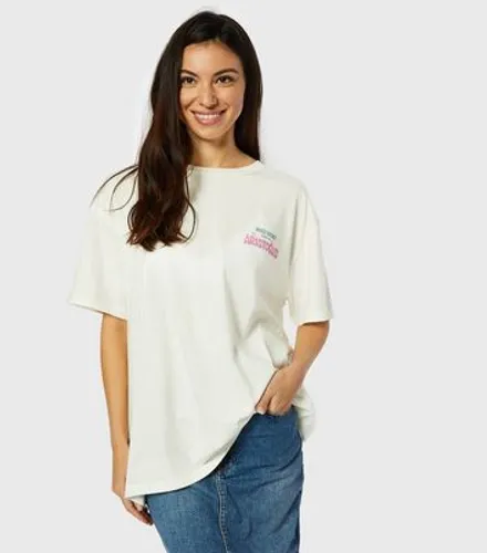 Skinnydip Off White Cotton Disney Aristocats Logo T-Shirt New Look