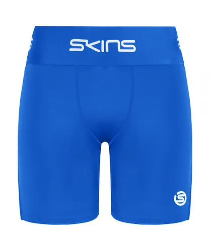 Skins Series-1 Stretch Waist Blue Mens Training Half Tights Shorts SO00100022041
