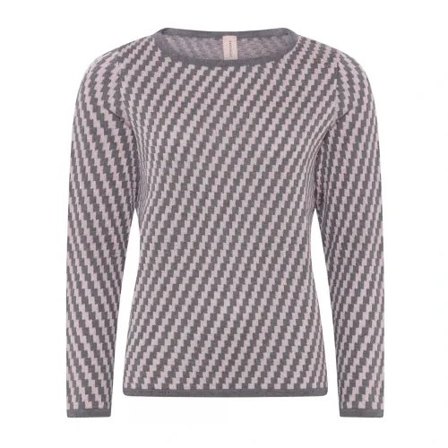 Skovhuus , Special Checked Pullover Blouse Grey ,Gray female, Sizes: