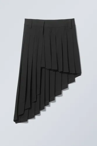 Skylar Pleated Midi Skirt - Black