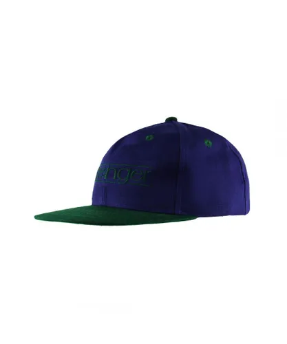 Slazenger Flat Brim Ajdustable Dark Purple Green Mens Cap SLAZ CAPS 02 Wool - One