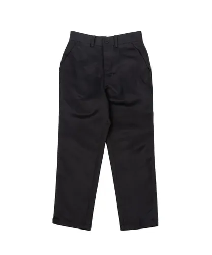 Slazenger Kids Boys Golf Trousers Junior Pants Bottoms Lightweight Zip Block - Black