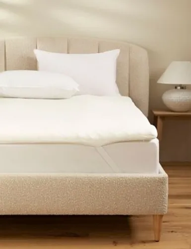 Sleep Solutions Memory Foam Contour 4cm Mattress Topper - SGL - White, White