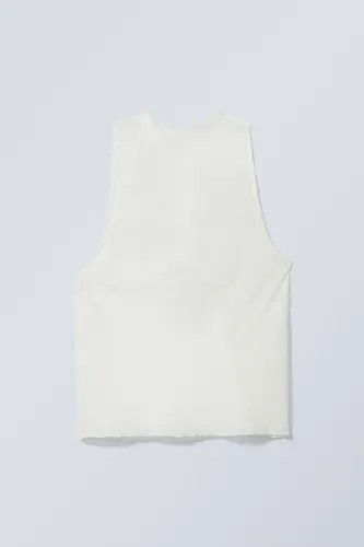 Sleeveless Fitted Strap Top - White