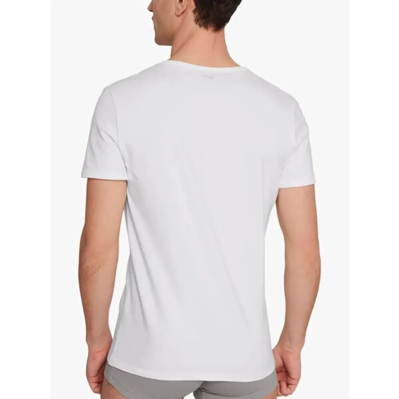 Sloggi GO V-Neck Jersey Short Sleeve Lounge T-Shirt, White - White - Male