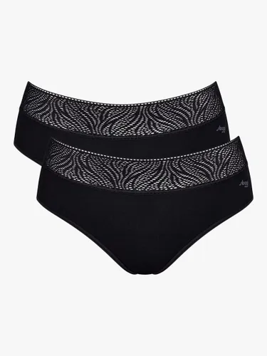 Sloggi Light Absorbency Hipster Period Knickers, Pack of 2 - Black - Female