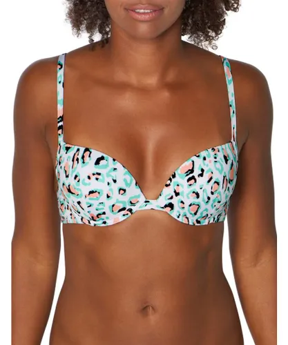 Sloggi Womens 10201947 Wild Heart Push Up Bikini Top - Multicolour Elastane