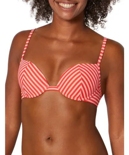 Sloggi Womens 10201979 Amalfi Baby Push Up Bikini Top - Red Elastane