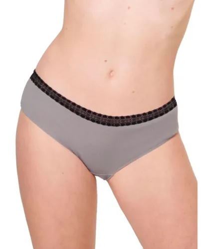 Sloggi Womens GO Ribbed Hipster Briefs 2 Pack - Black Cotton