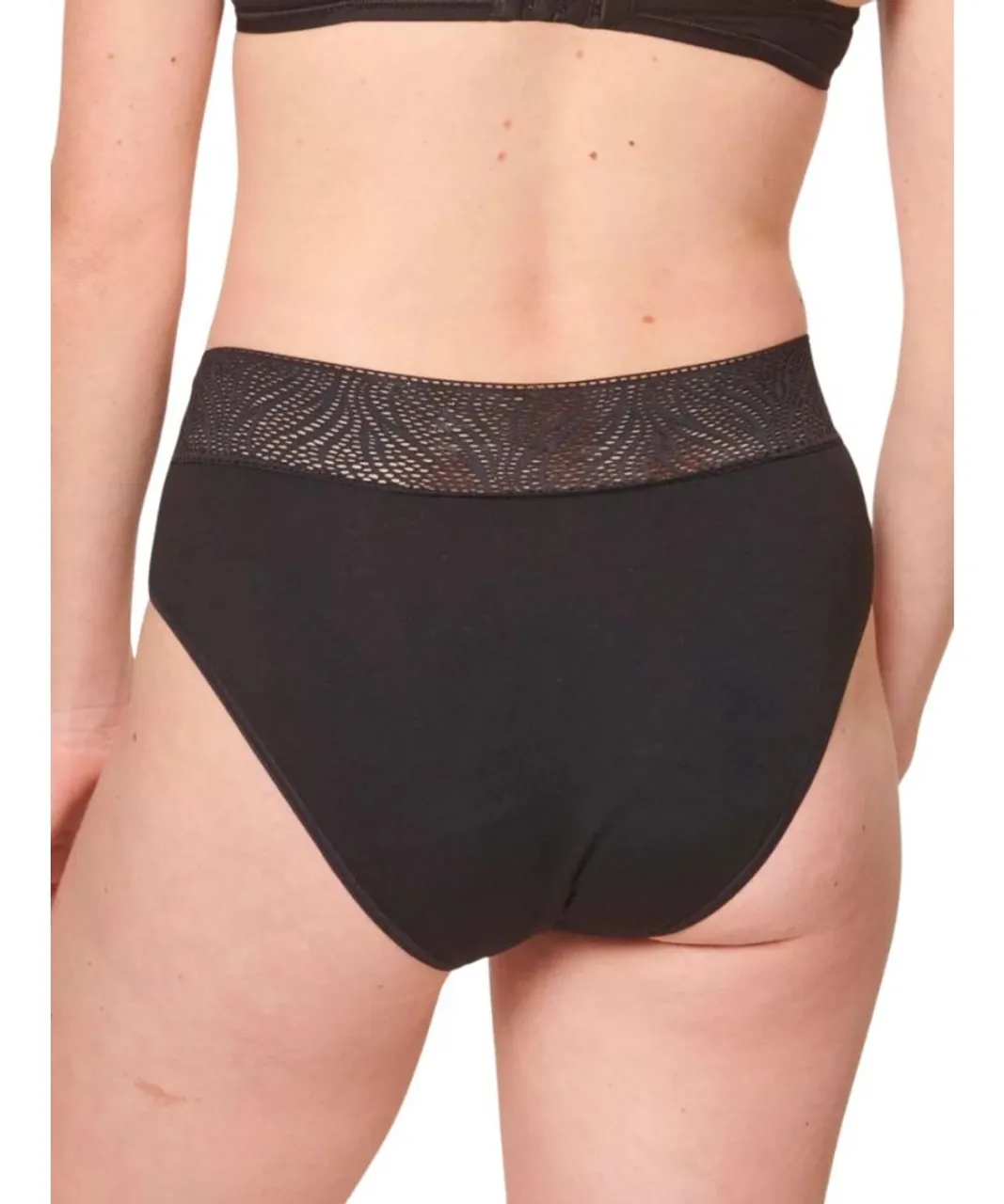 Sloggi Womens Period Pants Hipster Medium (2 Pack) - Black Cotton