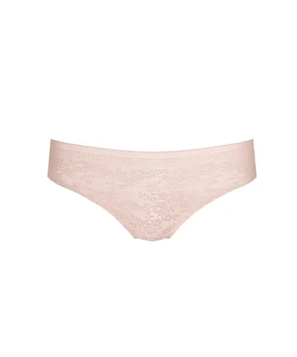 Sloggi Womens Zero Lace Hipstring Thong - Pink Polyamide