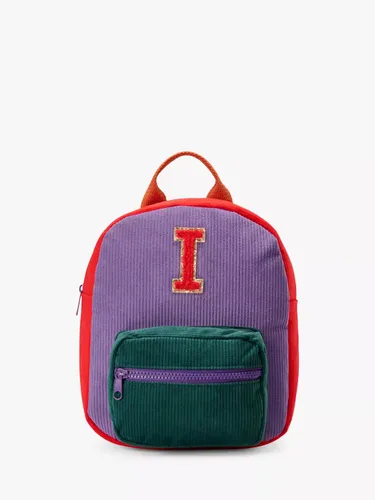 Small Stuff Kids' Initial Colour Block Backpack, Multi - I - Unisex