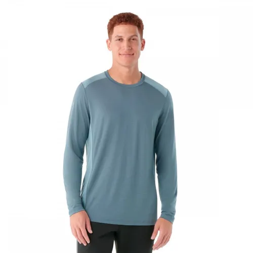 Smartwool Active Long Sleeve Tech Tee: Pewter: L