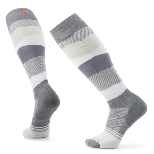 Smartwool Ski TC Patterned OTC Socks: Medium Grey: L
