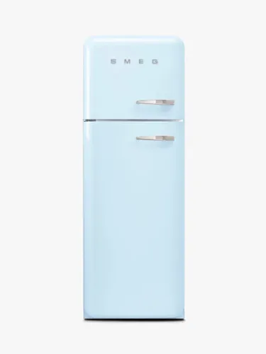 Smeg 50's Style FAB30L Freestanding 70/30 Fridge Freezer, Left-Hand Hinge - Pastel Blue - Unisex