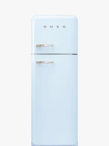 Smeg 50's Style FAB30RPB5 Freestanding 80/20 Fridge Freezer, 61cm Wide, Right-Hand Hinge - Pastel Blue - Unisex