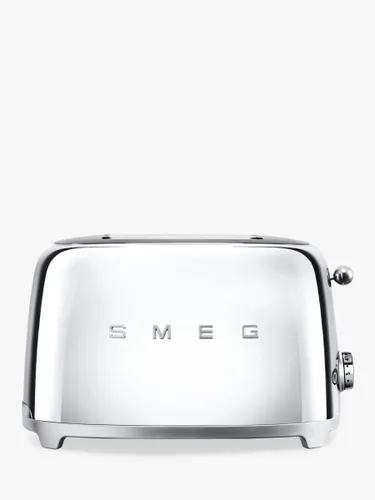 Smeg TSF01 2-Slice Toaster - Chrome - Unisex