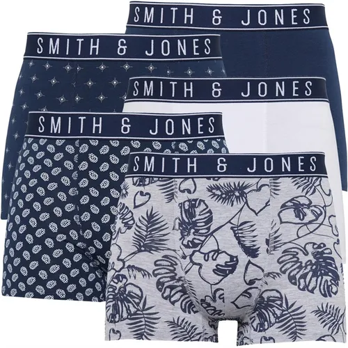 Smith And Jones Mens Wales Five Pack Boxers Assorted