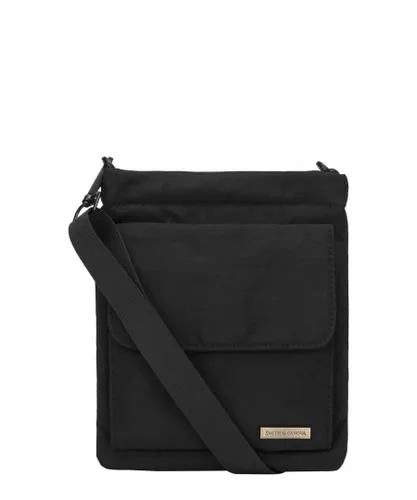 Smith & Canova Unisex Portrait Nylon Crossbody Bag - Black - One Size