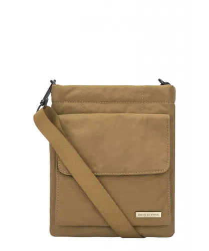 Smith & Canova Unisex Portrait Nylon Crossbody Bag - Tan - One Size