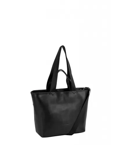 Smith & Canova Womens Smooth Leather Tote Shoulder Bag - Black - One Size