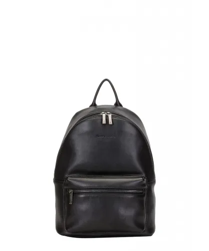 Smith & Canova Womens Smooth Leather Zip Around Backpack - Black - One Size