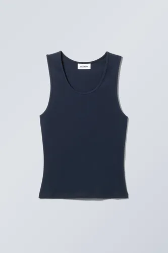 Smooth Fitted Tank Top - Blue