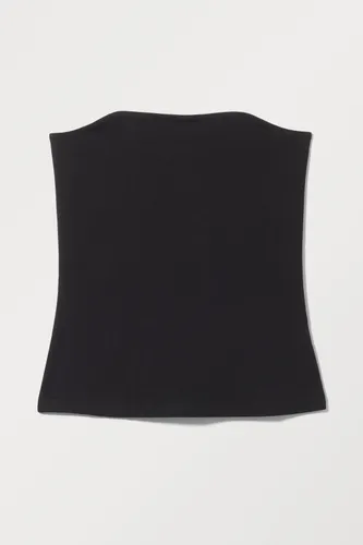 Smooth Fitted Tube Top - Black