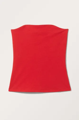 Smooth Fitted Tube Top - Red