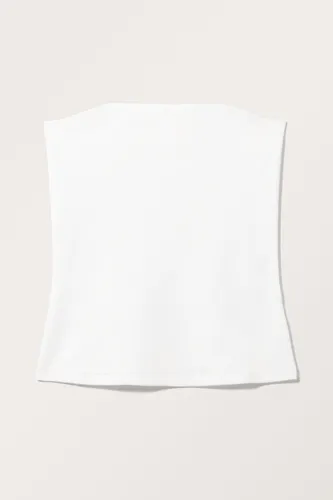 Smooth Fitted Tube Top - White