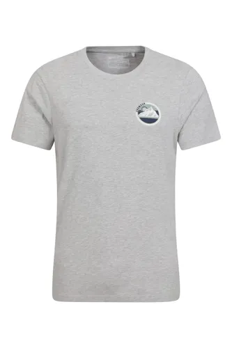 Snowdon Mountain Mens Cotton T-Shirt - Grey